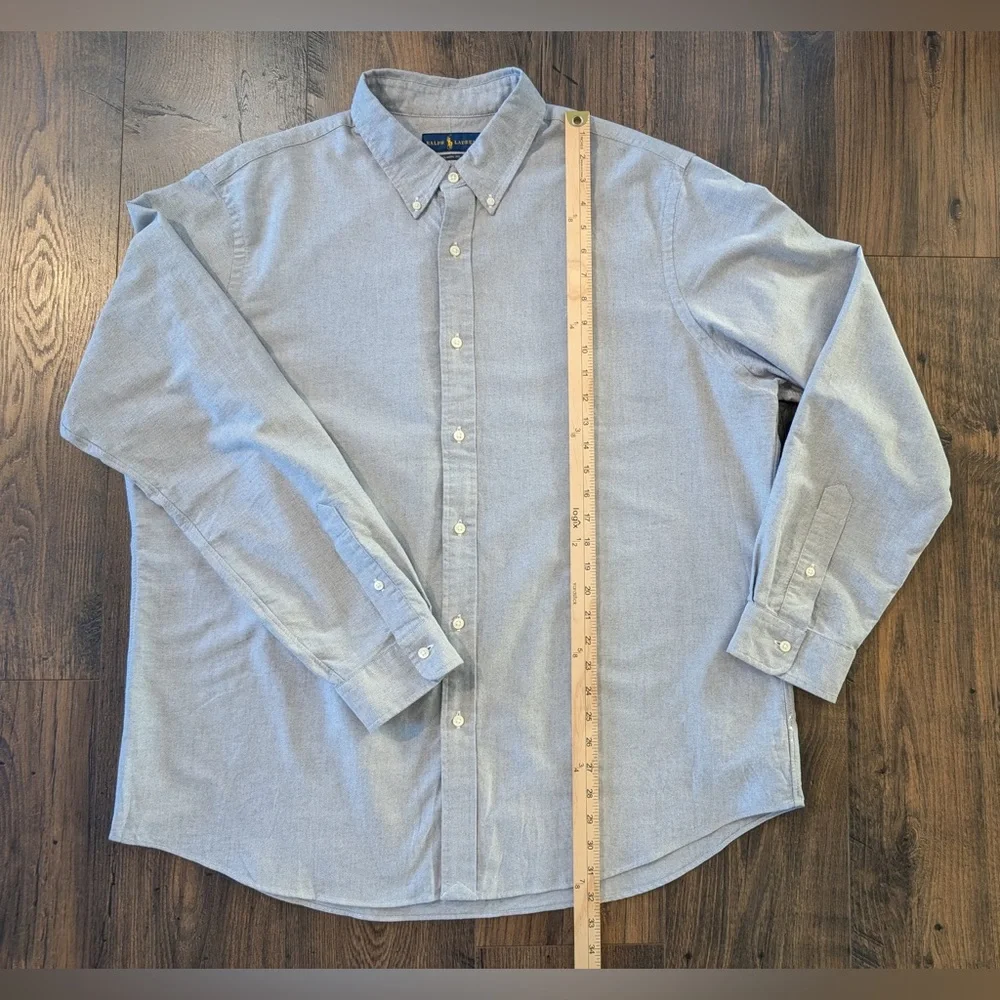 Ralph Lauren Men’s Classic Fit Button Down Shirt Gray Size XXL